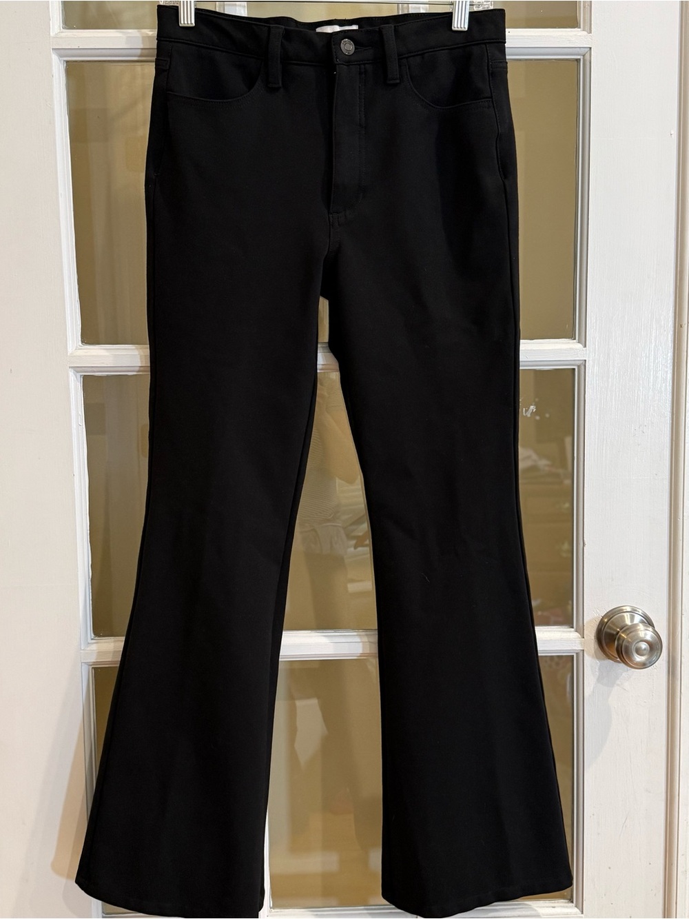Pistola Pants Womens Size 28 Black Cropped Flare Stretch Capsule Minimal